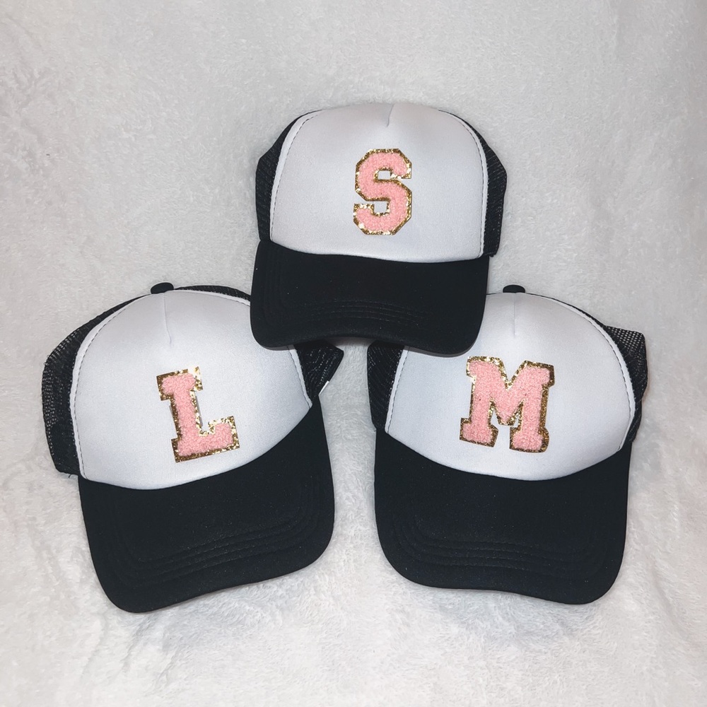 Patch letter trucker hats